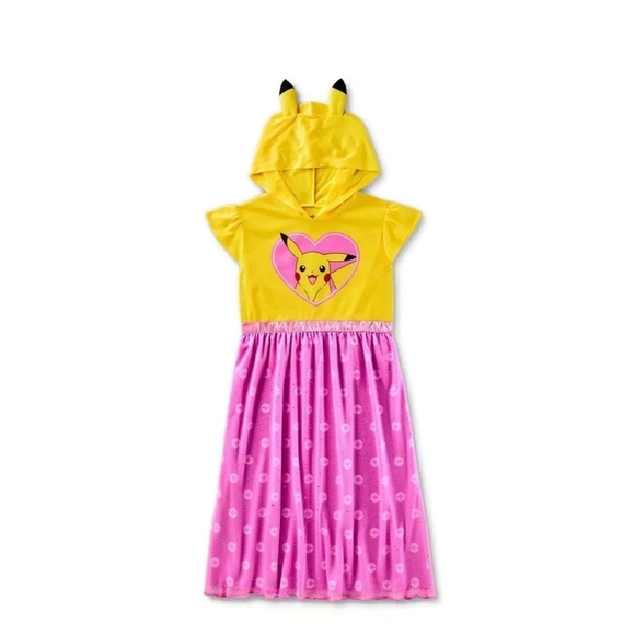 Pokemon Other - Yellow and Pink Pikachu Hooded Nighgown